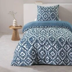 Dekbedovertrek Fez - Blauw - 140x220 Cm -Leen Bakker Winkel sf 31106452 9050