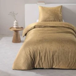 Dekbedovertrek Mason - Oker - 140x220 Cm -Leen Bakker Winkel sf 31106704 9050